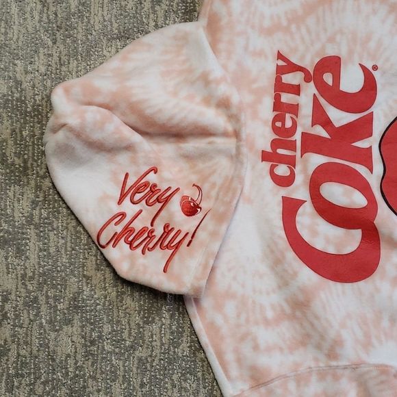 Coca Cola long sleeve fleece cropped hoodie - Picture 7 of 8